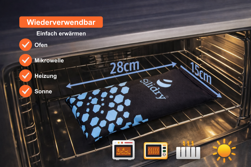 Wiederverwendbarer Luftentfeuchter-Beutel - 1 kg Silica Gel